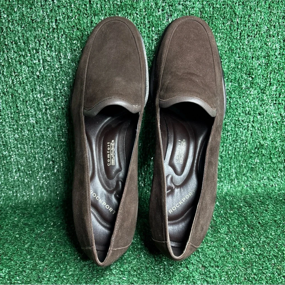 NEW - Rockport‎ Brown Suede Loafers Comfort DMX Made In Brazil Women's Size 10 M